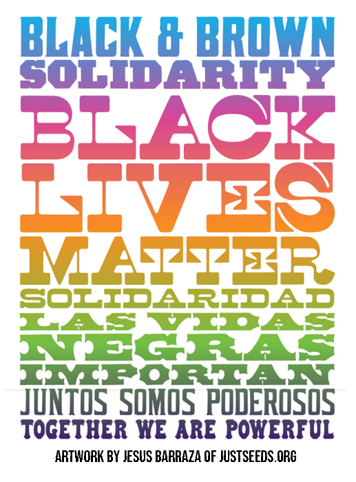 Black and Brown Solidarity Artwork by Jesus Barraza